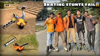 Skating in Lodhi Garden and Ansal plaza 😱🔥|| Stunts Fail 😭 // Speed Skating🥶 || #delhi #skating