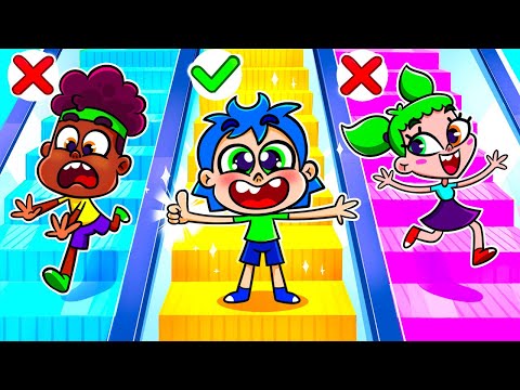 Up and Down Escalator Safety Song 🎶 Funny Kids Songs And Nursery Rhymes