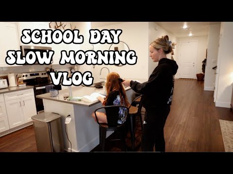 SCHOOL DAY MORNING ROUTINE // school day slow morning vlog