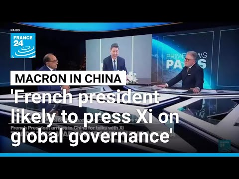 Macron arrives in China for talks with Xi on trade ties and Russia's war in Ukraine • FRANCE 24