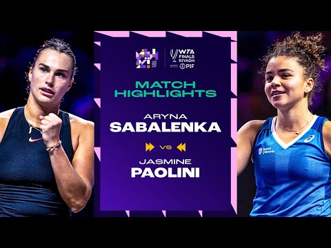 Aryna Sabalenka vs. Jasmine Paolini | | 2024 WTA Finals Riyadh Group Stage | Match Highlights