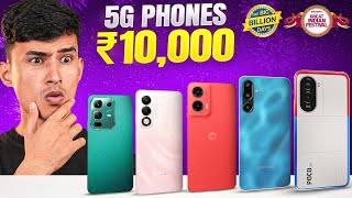 BBD 2025 | Top 5 Best 5G Phones Under ₹10000 ⚡ Flipkart Big Billion Day & Amazon GIF Sale 2025!