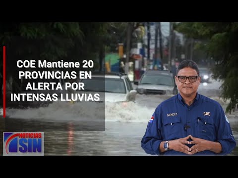 COE mantiene 20 provincias en alerta por lluvias