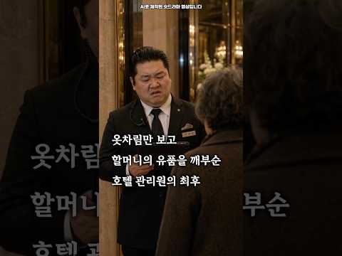 옷차림만 보고 할머니의 유품을 깨부순 <strong>호텔</strong> 관리원의 최후 #숏드라마 #사이다 #숏킹