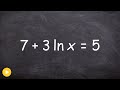 Solving Logarithmic Equations Concepts