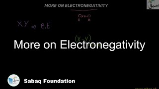more on Electronegativity