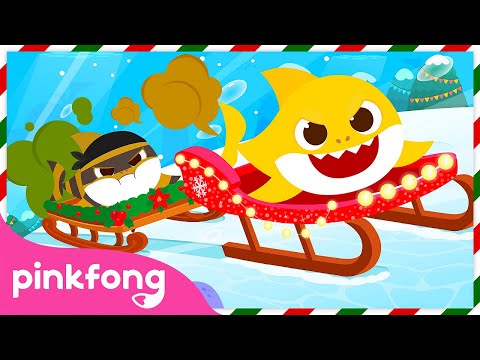 Sled Ride All Day with Baby Shark 🛷 | Toot! Toot! Sled Race | Thief Shark | Pinkfong Official