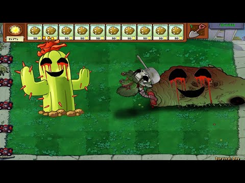 Plants Vs Zombies Hack - Doom Cactus vs Horror Horrible zombies vs Horrible zombies