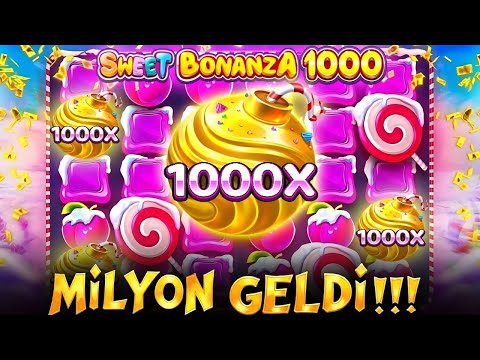 SLOT OYUNLARI 🍭 SWEET BONANZA 1000 🍭 BONANZA DA 1000x YAĞMUR OLDU YAĞDI !! #slotoyunları