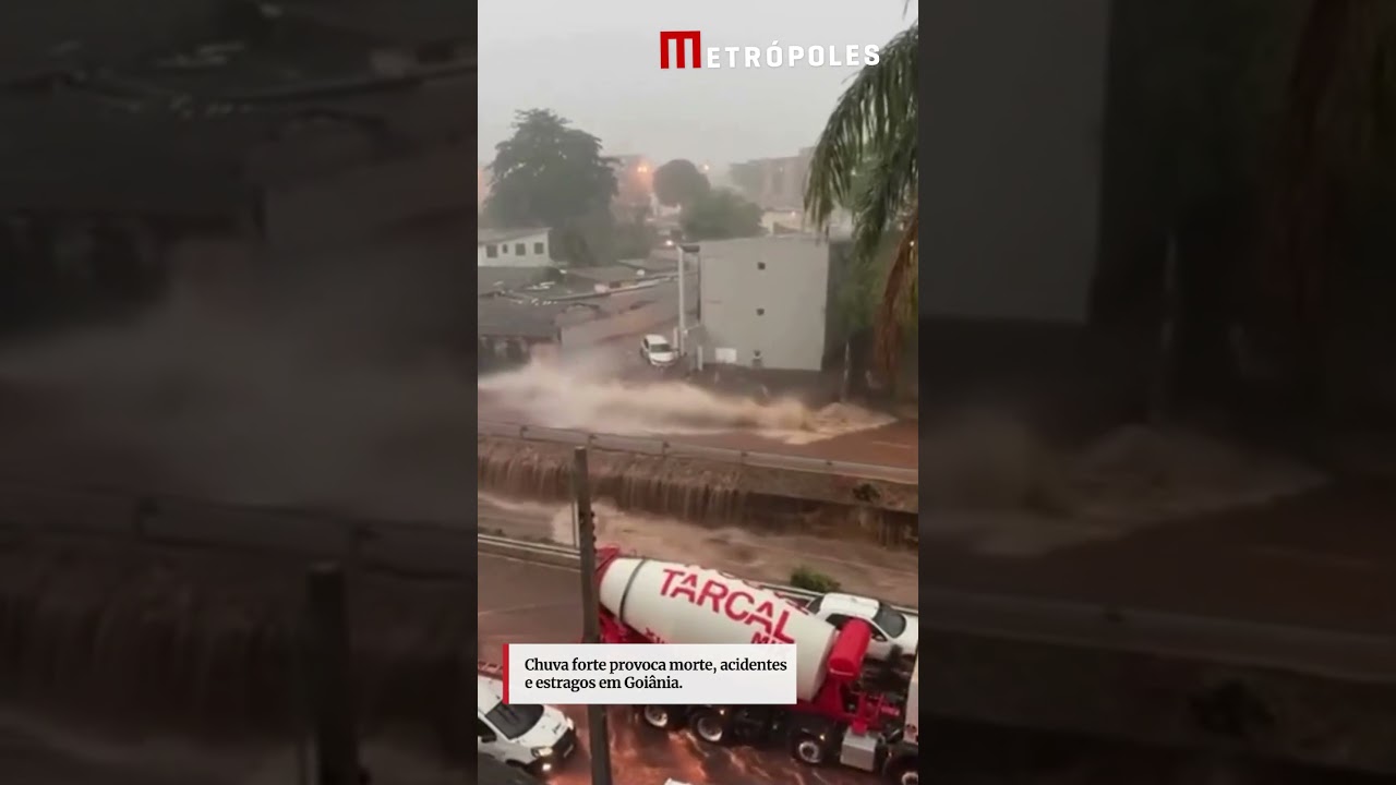 Chuva forte provoca morte acidentes e estragos em Goiânia