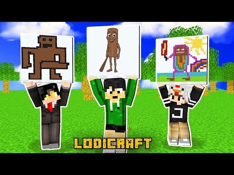Brainrot Tung Tung Tung Sahur Drawing Challenge in Minecraft (Tagalog)