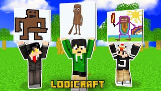 Brainrot Tung Tung Tung Sahur Drawing Challenge in Minecraft (Tagalog)
