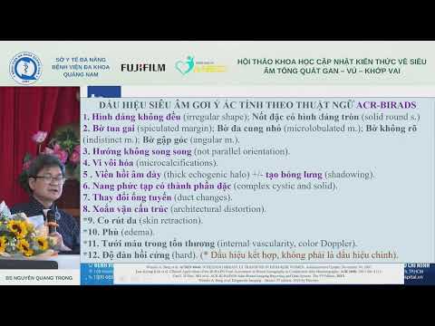 [S] Dấu hiệu siêu âm gợi ý ác tính u vú theo ACR BIRADS (BS Nguyễn Quang Trọng)