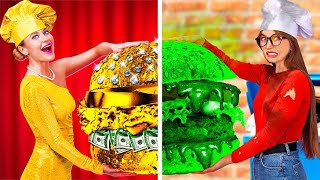 RICH VS. POOR STUDENT 🤜🤛 Challenge With the Most Unusual Food by BRAVO!