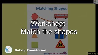 Worksheet: Match the shapes