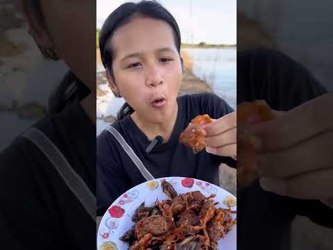 กบทอดกรอบ #mukbang #food #trending
