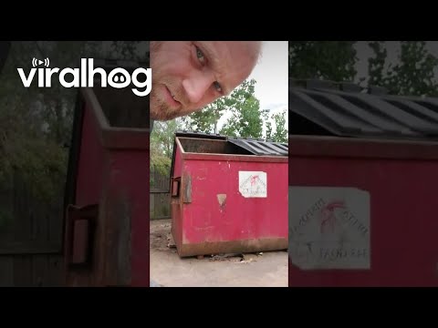 Man Helps Raccoon Stuck Under Dumpster || ViralHog