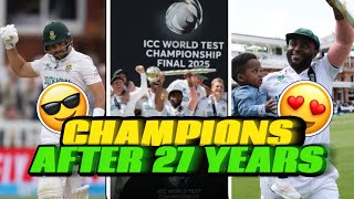 WTC FINAL 2025: SOUTH AFRICA BECAME A CHAMPION 🏆| After 27 YEARS🥺|Crick with Jatin|