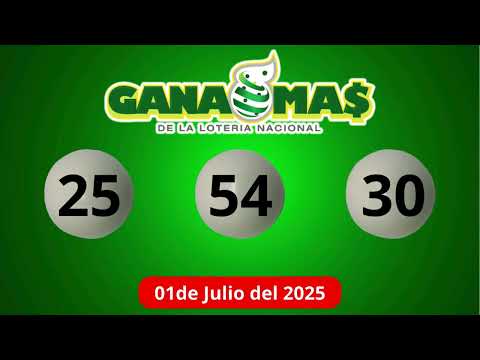 Resultados de la Lotería Gana mas de hoy 01 de Julio del 2025