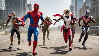 Competencia de Superheroes con el hombre araña deadpool y superman gta v