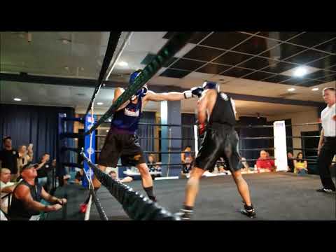 Marc Vuko fights Alex Brown - 72 kg amateur boxing Kirra 2018