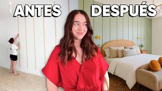 ¡REFORMAMOS la Habitación con POCO PRESUPUESTO! Solo Pintura y Listones 🏚️