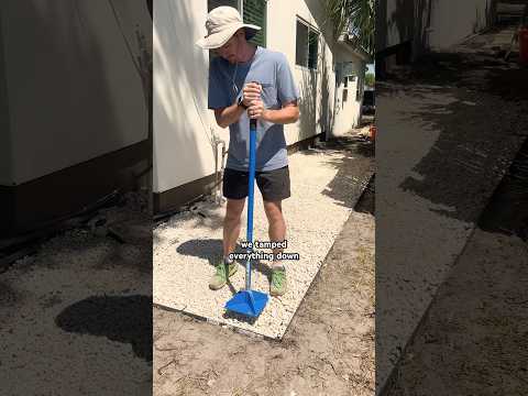 how we made a more welcoming side yard with a stepping stone path 🪨