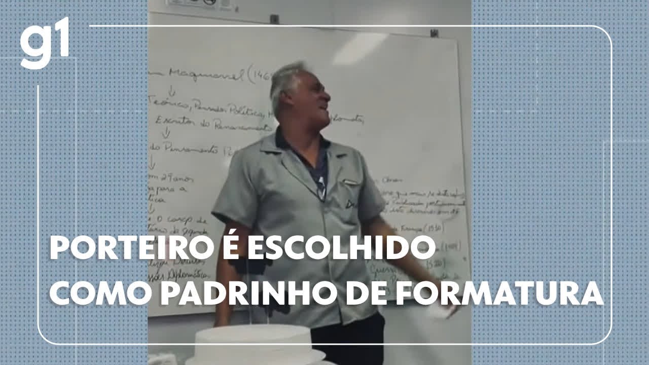 Estudantes convidam porteiro para ser padrinho de formatura da turma, no RJ