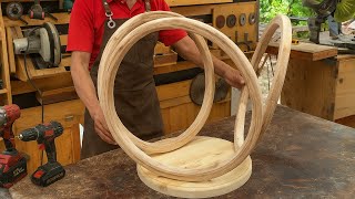 Amazing Wood Bending Ideas By A Craftsman // DIY Artistic Wood Bending Coffee Table