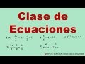 Tipos de Ecuaciones