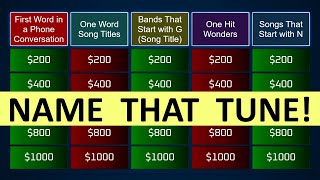 Guess the Song Jeopardy Style | Quiz #72