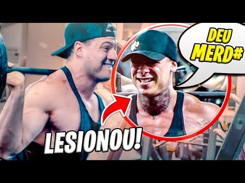 LEO STRONDA SE LESIONOU TREINANDO COMIGO! *desafio leg day*