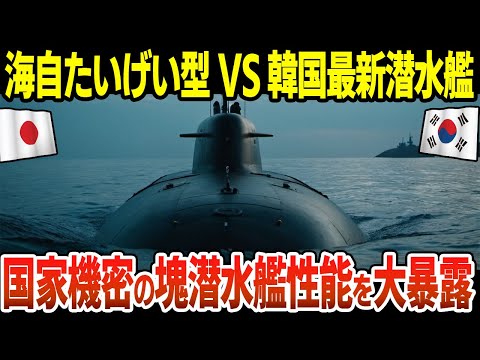 深深度1,000m以上・世界一の潜航能力の「たいげい型vs韓国潜水艦」