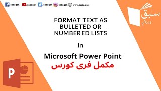 Format text as bulleted or numbered lists