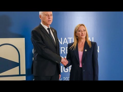 YouTube video thumbnail: Meloni and Saied Discuss Migration and Development During Tunis Meeting