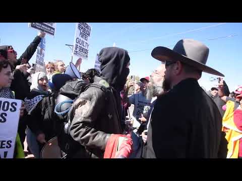 VIDEO STORY: Protesters march and rally against Trump's Albuquerque visit