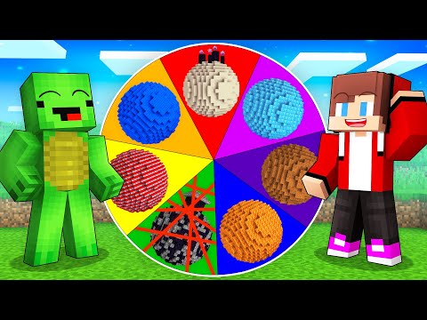 The Roulette of Planets with JJ and Mikey in Minecraft! (Maizen)