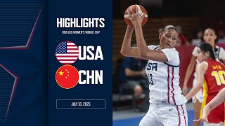 HIGHLIGHTS: USA vs China | 2025 FIBA U19 Women's World Cup | July 16, 2025