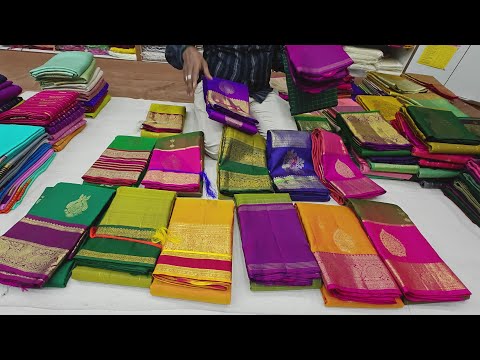 #Bangalore ನೇಕಾರರಿಂದ ನೇರವಾಗಿ ಶುದ್ಧ ರೇಷ್ಮೆ ಸೀರೆಗಳು Free Shipping in karnataka festival collection
