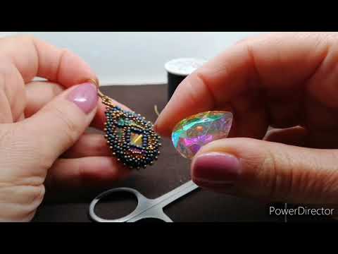 Tutorial incastonatura goccia 18x25 mm (leggi sotto nell'infobox) #goccia #rocailles #perline