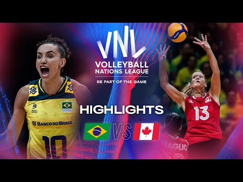 🇧🇷 BRA vs. 🇨🇦 CAN - Highlights | Week 1 | Women's VNL 2024