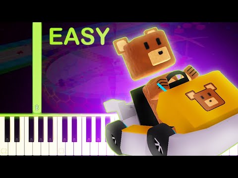 Arcade World | SUPER BEAR ADVENTURE - EASY Piano Tutorial