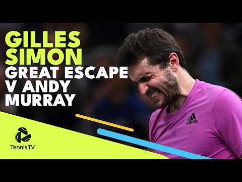 Gilles Simon Great Escape vs Andy Murray! | Paris 2022 Highlights