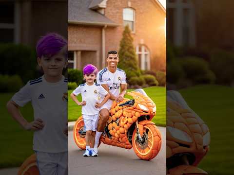 Ronaldo's son's fruit race. Messi's son used tricks in the race. #cristianoronaldo #football #messi