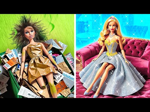 DE POBRE A RICA 💎✨ ¡Barbie Pobre Es Adoptada y Transformada! Trucos de Cambio de Look por 123 GO!