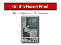 Canadian Homefront During World War I