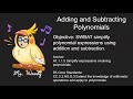 Exploring Adding and Subtracting Polynomials