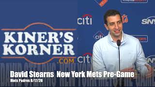 David Stearns New York Mets Pre Game 8:17:26