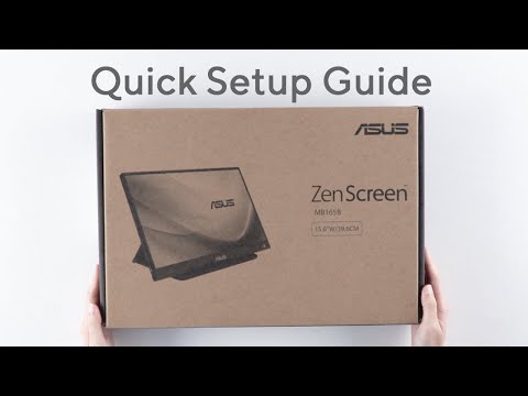 Quick Setup Guide- ZenScreen MB165B & MB166B Portable Monitors