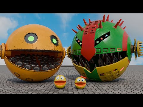 PACMAN AND ROBOT PACMAN VS MONSTER ROBOT PART 2 - Final Battle and Saving Pacman